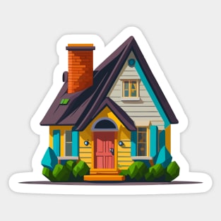 Cute House Sticker